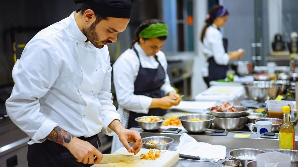 cooks in a kitchen